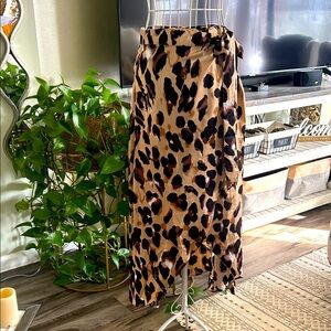 Jeuvre Elegant Animal Print Maxi Skirt